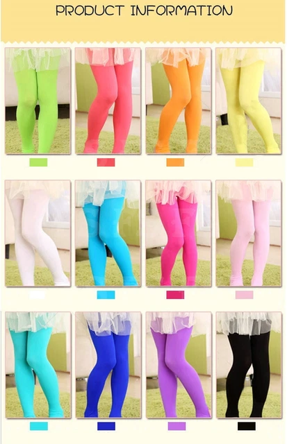 Girls Tights Black Opaque Microfibre Childrens Kids School Hosiery 60