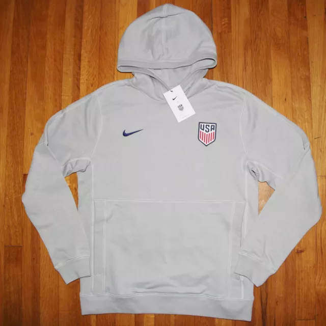 Nike USMNT Soccer Travel Hoodie Mens M DH4829-050 Grey USA National Team