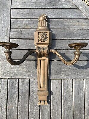 Antique Good Quality Heavy Art-Deco Wall Sconce/Light Fitting - Brass/Bronze?