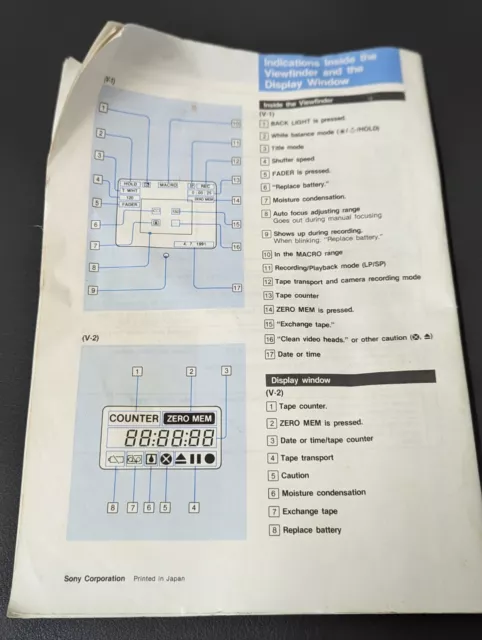 Sony CCD-TR50E Operating Instructions Camcorder Recorder Video 8 Handycam Rare 3