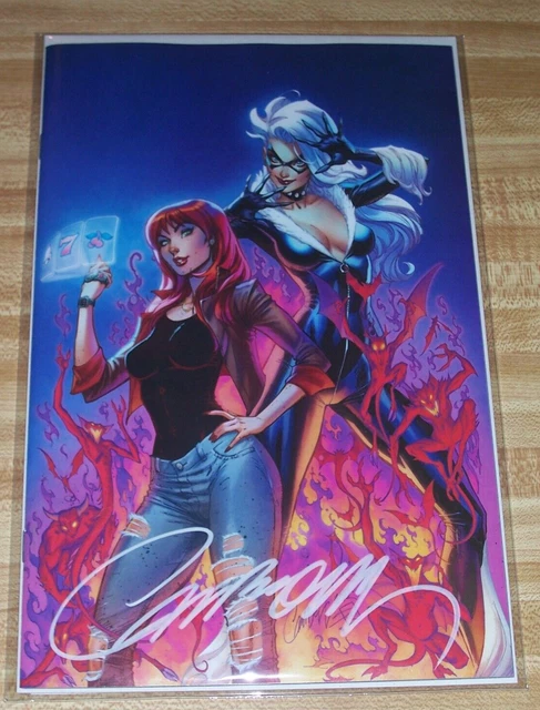 Mary Jane & Black Cat #1! (2023) Virgin Variant! Signed-J. Scott Campbell! NM!