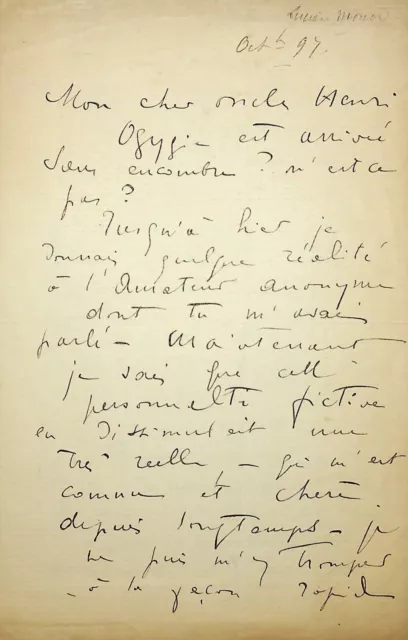 ✒ L.A.S Lucien MONOD peintre graveur à son oncle Henri