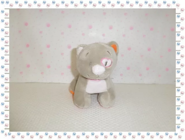 * - Doudou Peluche Musicale Chat Iris Gris Rose Noukies Noukie's