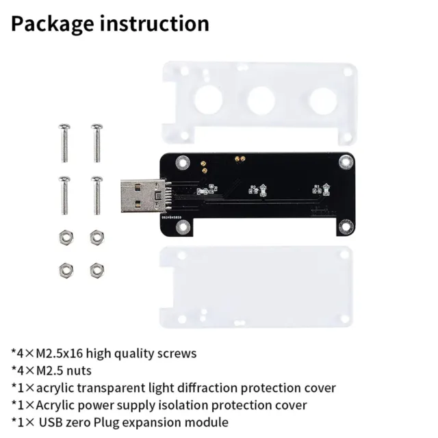 Expansion Board USB Dongle Module Connector fits Raspberry Pi Zero / W / WHE AU 3