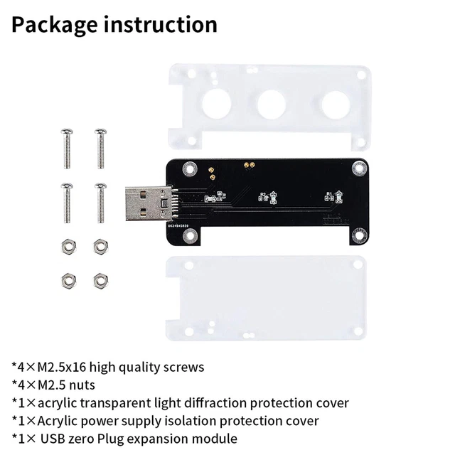Expansion Board USB Dongle Module Connector fits Raspberry Pi Zero / W / WHE AU 3