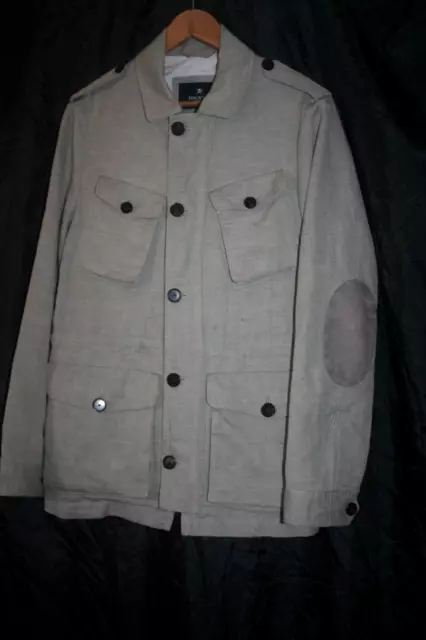 Hackett London Cotton/Linen Safari Field Jacket [S] Ch 38/42 Excellent Condition