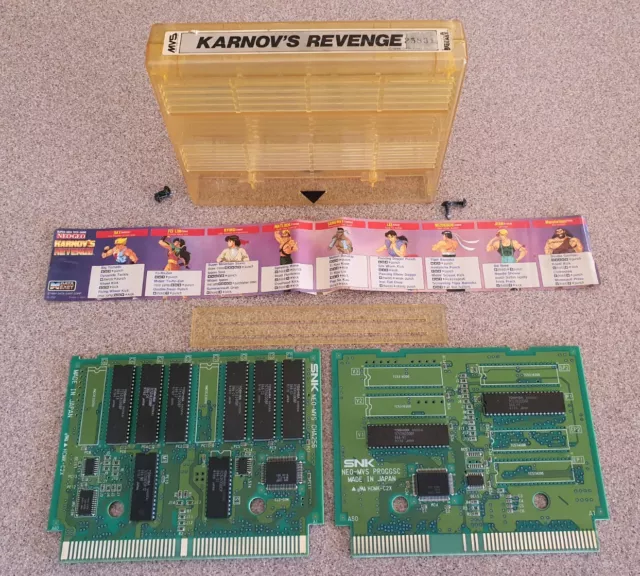 Karnov's Karnovs Revenge Snk Mvs Neo Geo Game Cartridge. Chk Bonus.all Original.