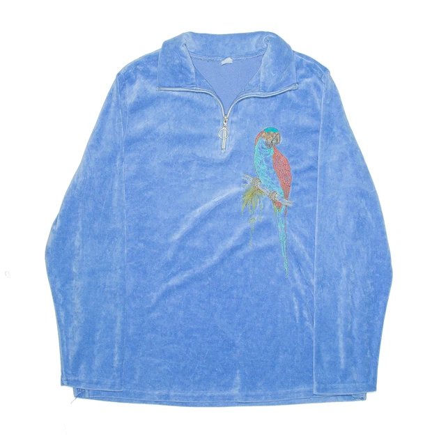 Parrot WoBlue Felpa Uomo Cerniera 1/4 M
