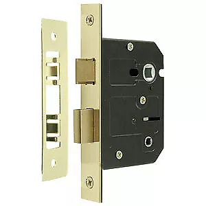 Bathroom Lock Sashlock Nickel or Brass 64mm and 76mm