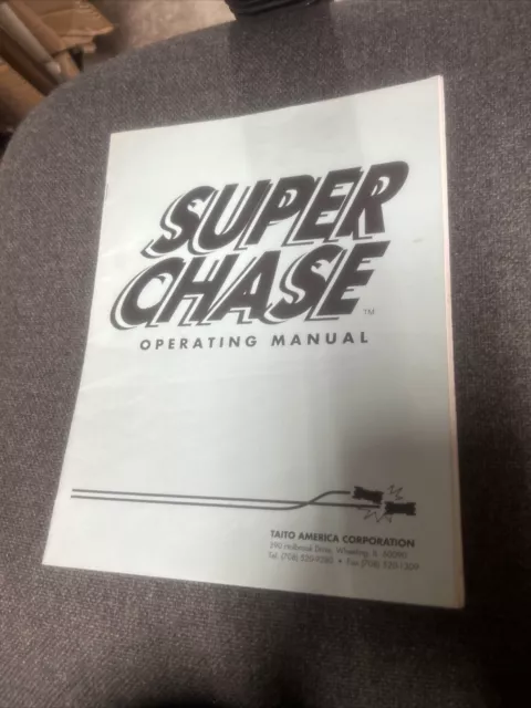 Taito SUPER CHASE Arcade Video Game Manual - good used original