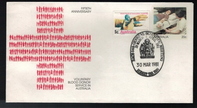 1981 RACS 54th General Scientific Meeting Hobart Pictorial Postmark PSE & 5c WMA