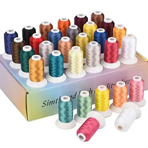 63 Colors Polyester Embroidery Machine Thread Kit 500M Every Spools