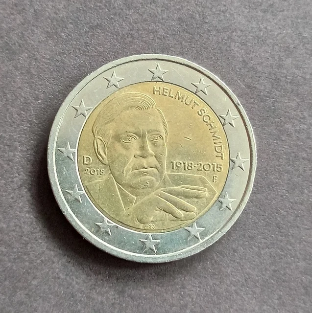 2 Euro Helmut Schmidt 1918 Bis 2015 Wert PIÈCE DE 2 euros rare Helmut Schmidt 1918-2015 EUR 90,00 - PicClick FR
