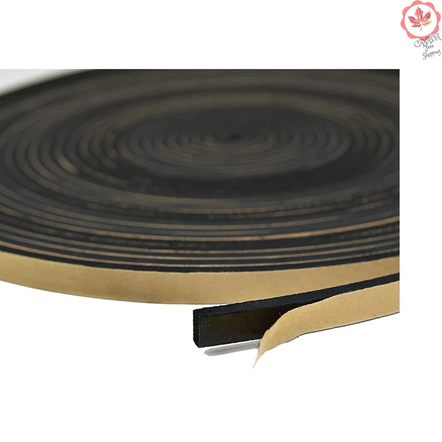 Multi-Purpose Neoprene Foam Stripping with Adhesive - 1/2" x 50ft - All-Weather