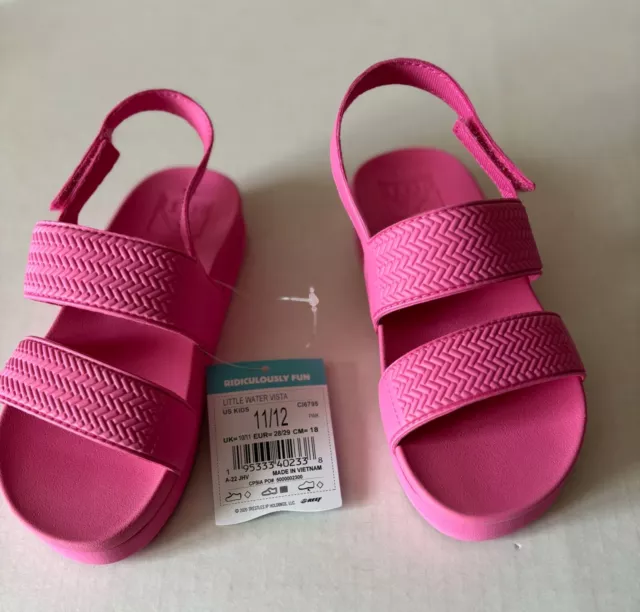 REEF LITTLE WATER VISTA flip flop sandals, pink,, KIDS SIZE 11/12, New