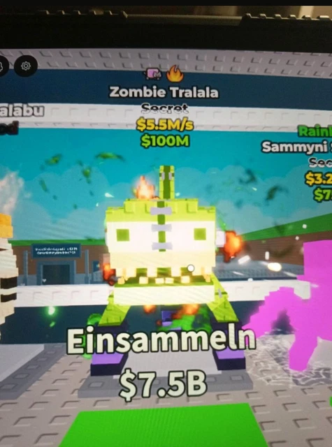 Sab Secret Brain Rots STEAL A BRAINROT SAB Secret Zombie Tralala 500 K/s EUR 1,00 - PicClick DE