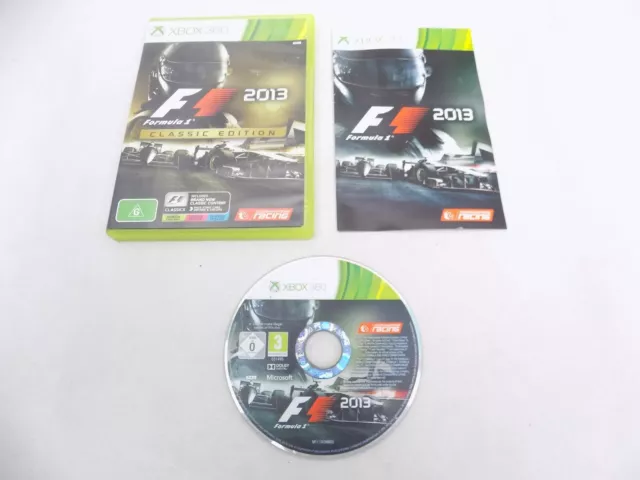 Mint Disc Xbox 360 Formula 1 F1 2013 Classic Edition - Inc Manual - Free Postage