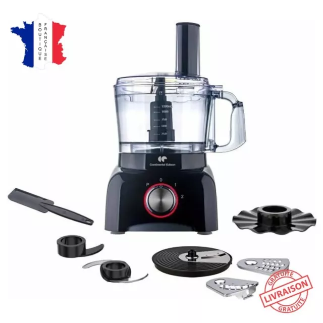Robot de cuisine multifonction Pétrin Hachoir Mixeur 2200W / 8,5L +  Accessoires