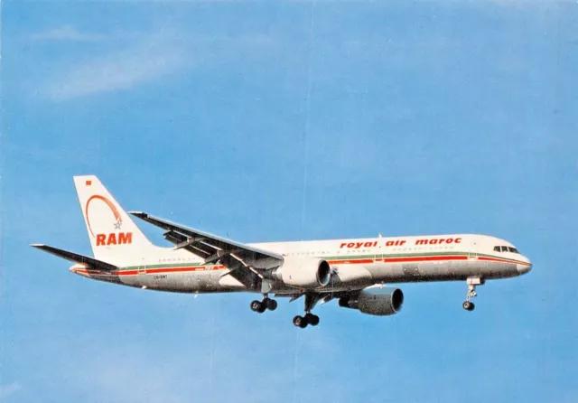 ROYAL AIR MAROC BOEING 757 (CN-RMT) Airline Airplane Postcard