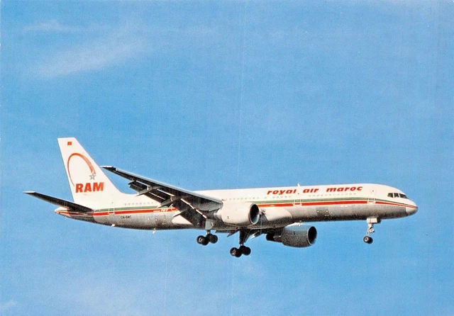 ROYAL AIR MAROC BOEING 757 (CN-RMT) Airline Airplane Postcard