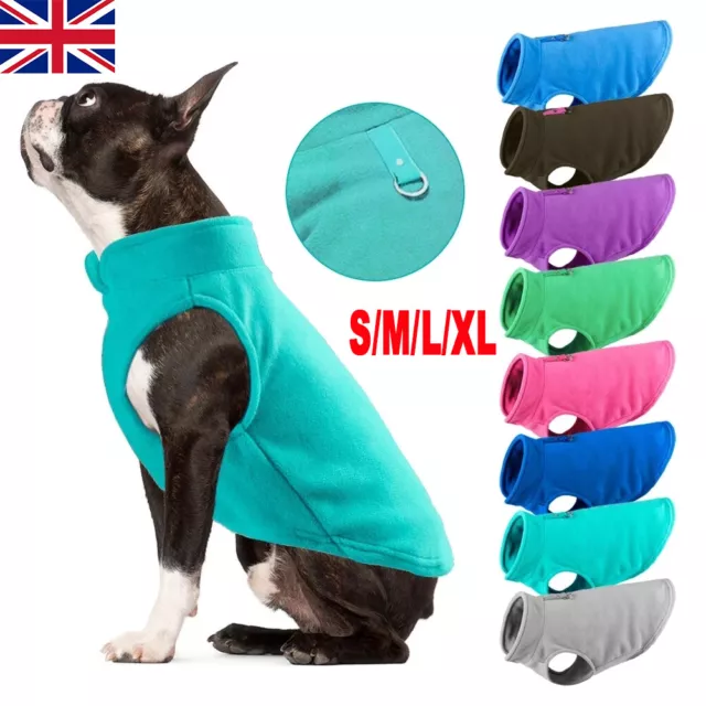 Pet Dog Warm Coat Fleece Jacket Jumper Sweater Winter Clothes Puppy Vest Outfit.