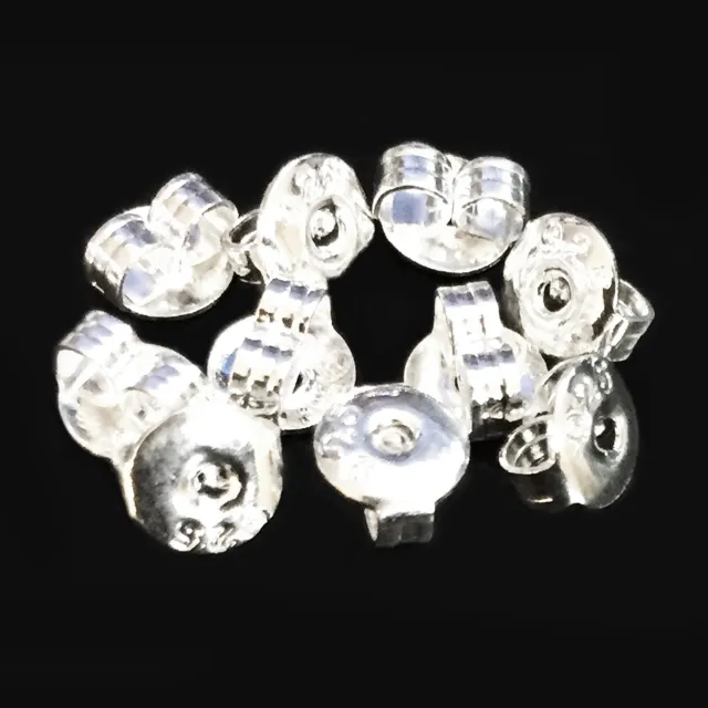 925 Sterling Silver Earring Backs Stoppers Butterfly Findings Stud Plugs 10pcs