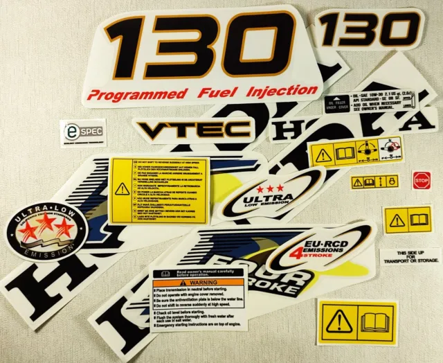 For HONDA 130 outboard.Vinyl decal set from BOAT-MOTO/ sticker kit. Reproduction