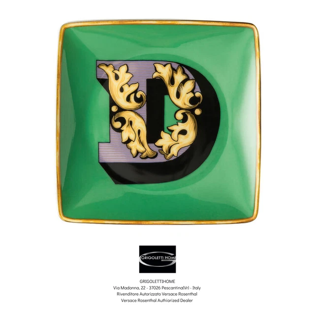 Versace Rosenthal - Holiday Alphabet - D - Untertasse / Tasse CM 12 -