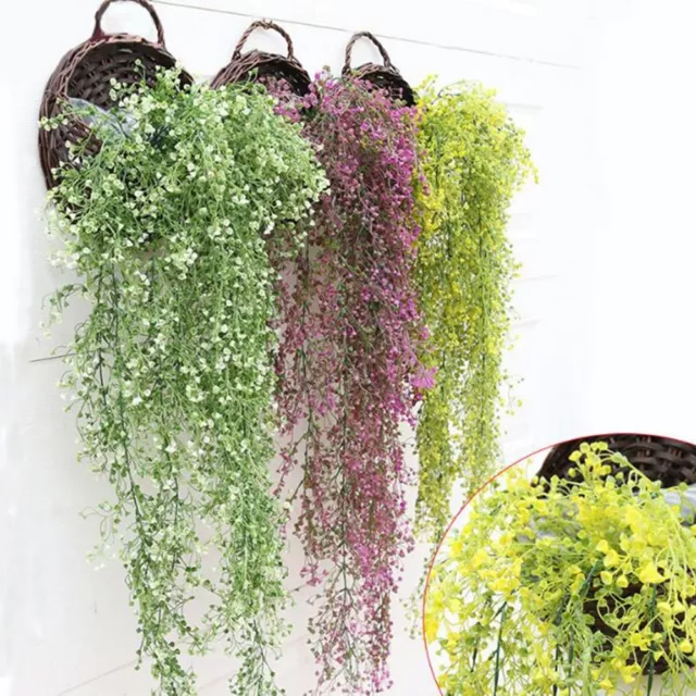 Artificial Fake Silk Flower Hanging Garland Plant Home Garden Wedding Decor