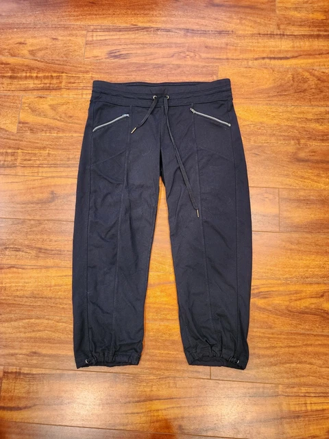 Athleta Metro Slouch Pant Womens Extra Small XS Black Zip Slash Pocket  Bootcut *