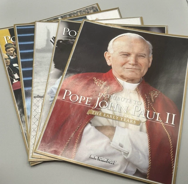 POPE JOHN PAUL Collector's Series NY Post Mini-Magazines, a nice 5-part ...