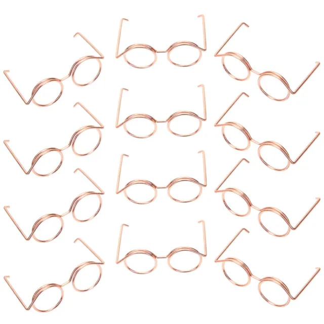 12 Pcs Metal Doll Glasses Miniature Gnome Eyewear Sunglasses
