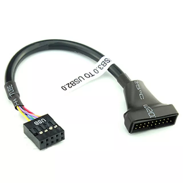 19/20 Pin USB 3.0 Buchse auf 9 Pin USB 2.0 Stecker Motherboard Header Adapter