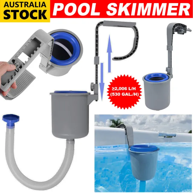 Above Ground Pool Skimmer Surface Cleaner Leaf Skimmer Automatic Cleaning Clamp