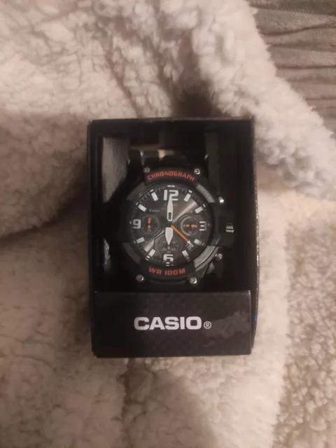 Casio Black And Red Chronograph Waterproof To 100m Watch