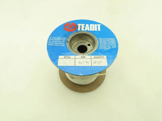 Teadit 3070W Gasket Tape 1/2x 1/8" Filament Tape Single Jacketed Pump Gasket 30'