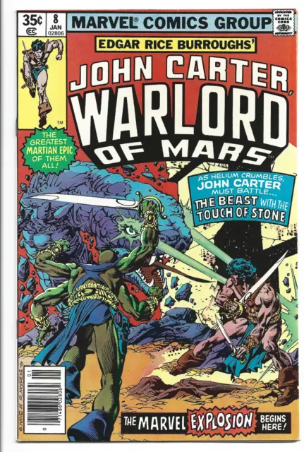 Marvel Comics John Carter,Warlord Of Mars #8 ,1978