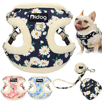 Dog Harness & Lead & Treat Bag Small Puppy Soft Fleece Vest French Bulldog Pug