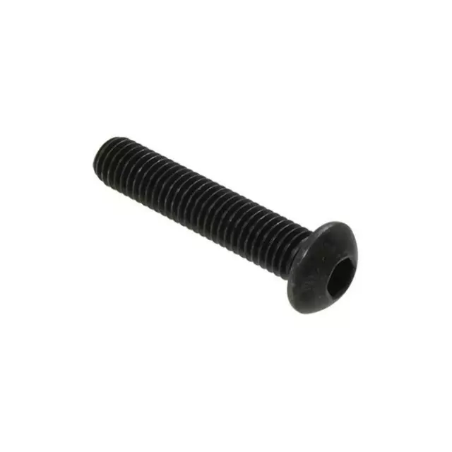 M8 (8mm) x 1.25 pitch Metric Coarse BUTTON Socket Screw Allen Plain Black