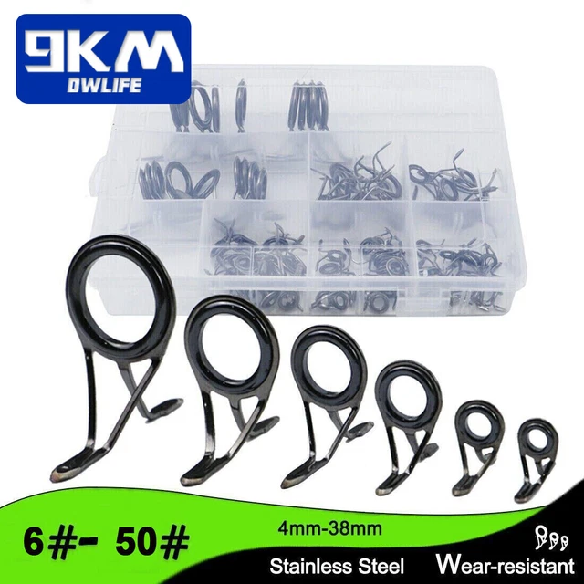 10~120PCS FISHING ROD Guides Repair Kit for Sea Fishing Saltwater Rod ...