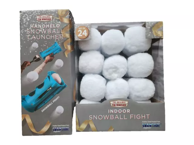 Indoor Snowball Fight - Set of 24 Snowballs NIB