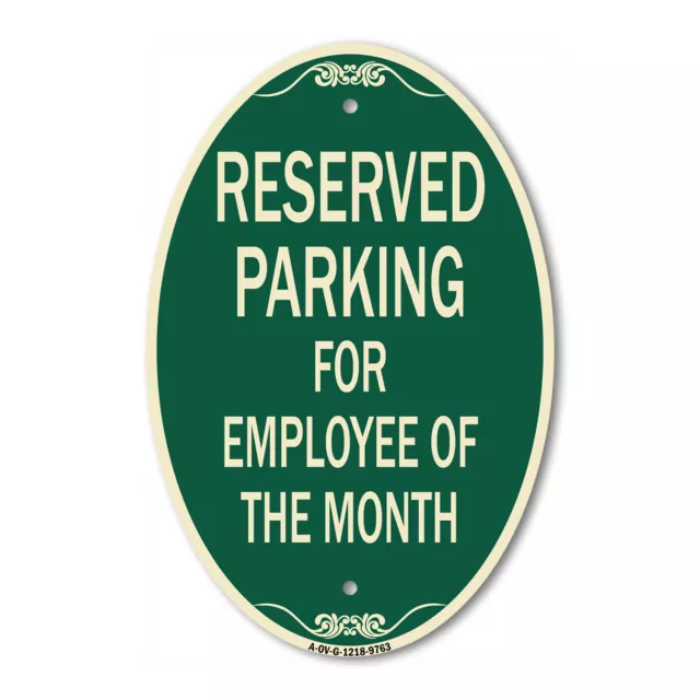 Designer Series Oval - Reserved Parking For Employee Of The Month