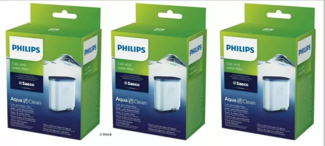 3er Pack Saeco Philips Gaggia Aqua Clean CA6903/10 CA6903/00  Wasser-Kalkfilter