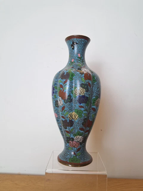 Camille Fauré Limoges vase en émail à décor géométrique v.19