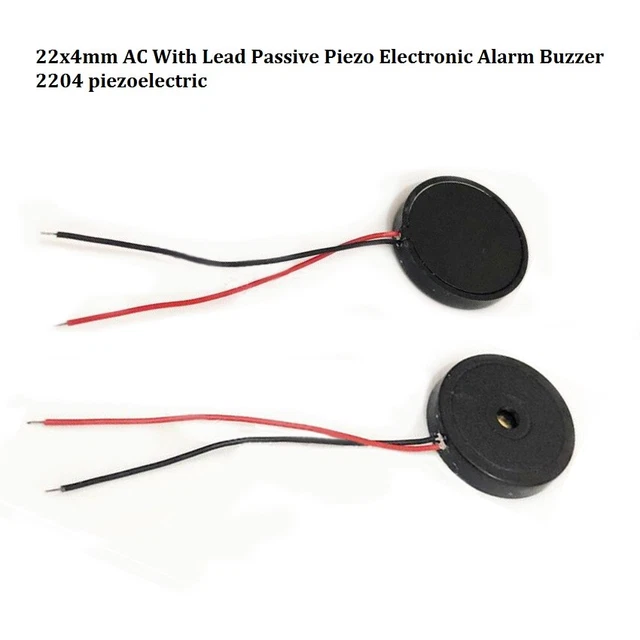 22x4mm AC With Lead Passive Piezo Electronic Alarm Buzzer 2204 piezoelectric