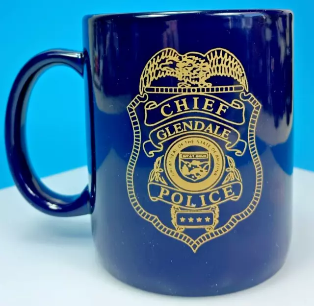 Chief of Police Glendale Arizona Police Department, Coffee Mug with Gold Trim.