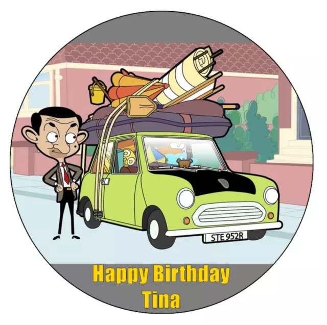 Mr Bean Cake Toppers Edible Wafer Birthday Cake Decorations