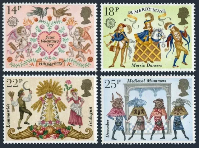 Great Britain 933-936,MNH.Michel 867-870. EUROPE CEPT-1981.Folklore.Dance,Fauna.