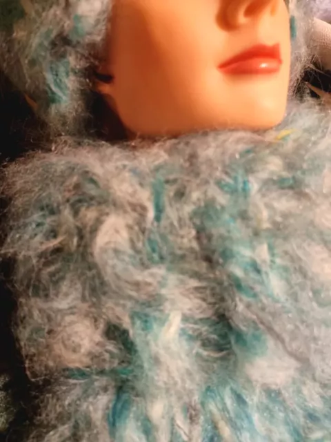 Offer! 715gr Kid/Charisma Mohair.Hat&Snood.Set.Hand Knit 20 Strands.Soft, Warm