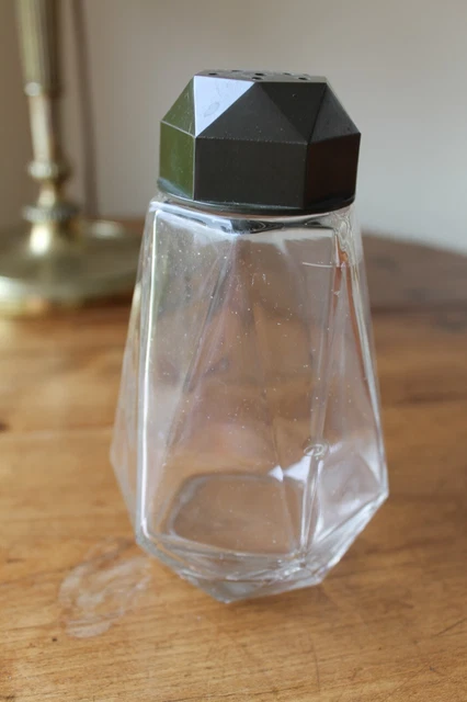 ANCIENNE SAUPOUDREUSE SUCRIER En Cristal Et Argent Massif. EUR 45,00 - FR